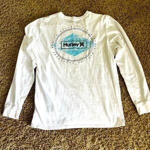 Hurley’s Mens white long sleeve shirt